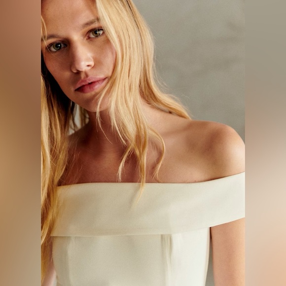 Sezane Olenka Dress Maxi Bridal Wedding Ecru Cream Size 40 US 8 NWT - Picture 8 of 9